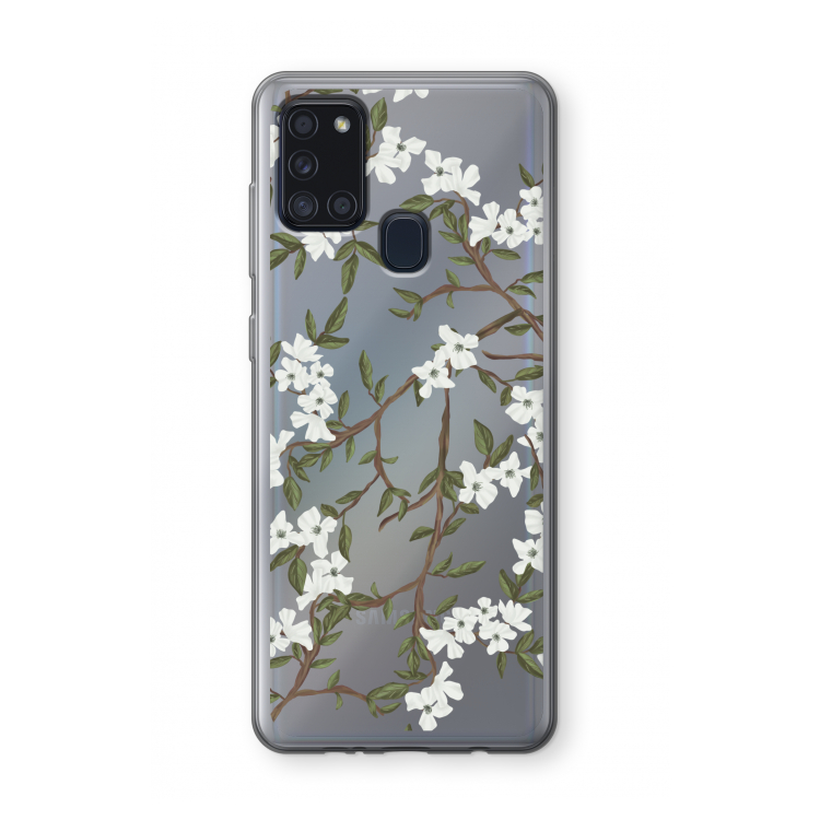 Blossoming spring: Samsung Galaxy A21s Transparant Hoesje