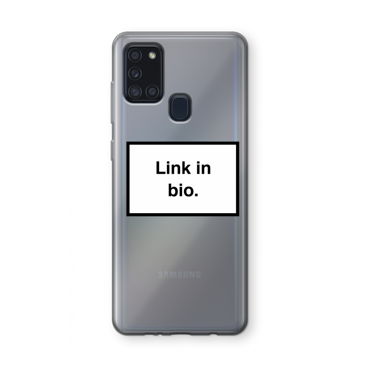 Link in bio: Samsung Galaxy A21s Transparant Hoesje