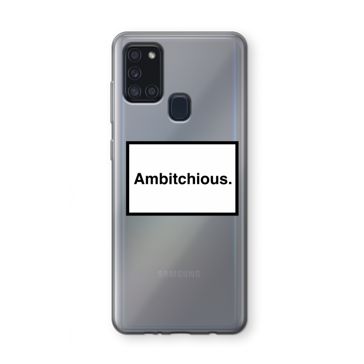 Ambitchious: Samsung Galaxy A21s Transparant Hoesje