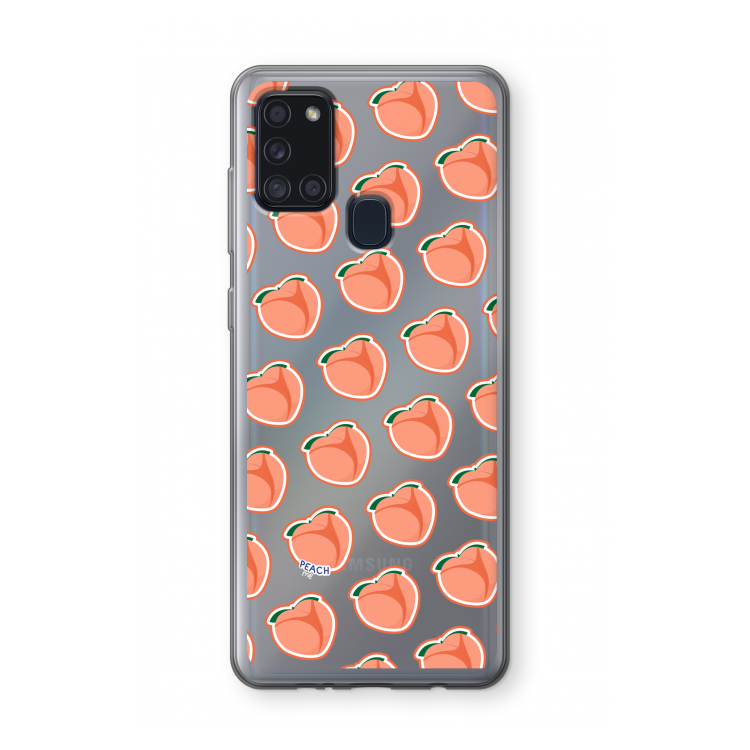 Just peachy: Samsung Galaxy A21s Transparant Hoesje