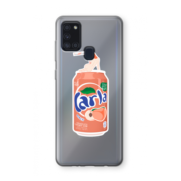S(peach)less: Samsung Galaxy A21s Transparant Hoesje