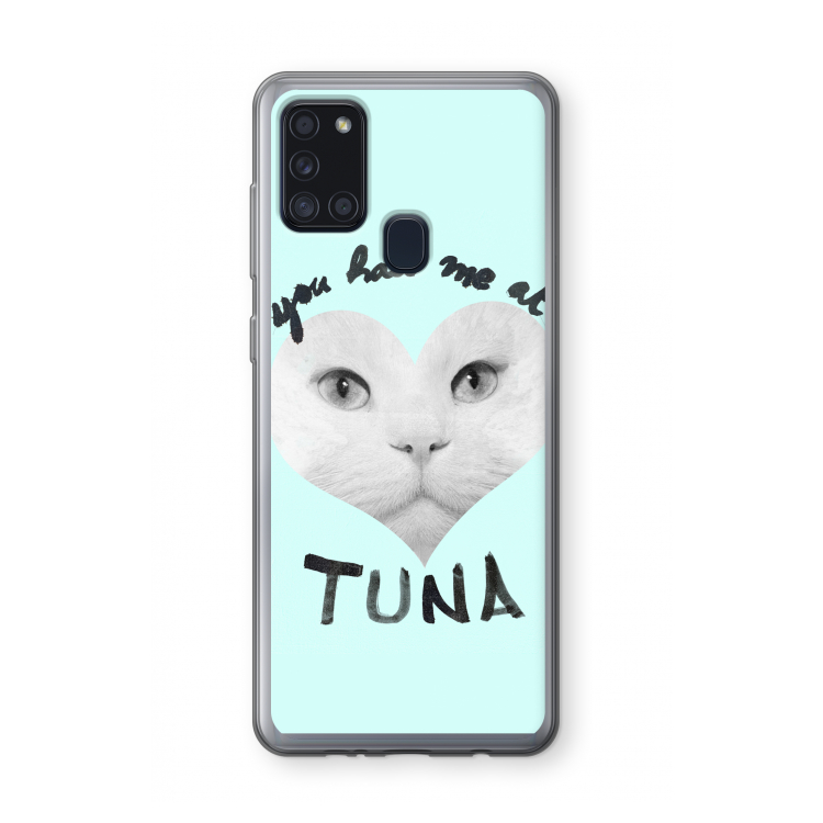 You had me at tuna: Samsung Galaxy A21s Transparant Hoesje