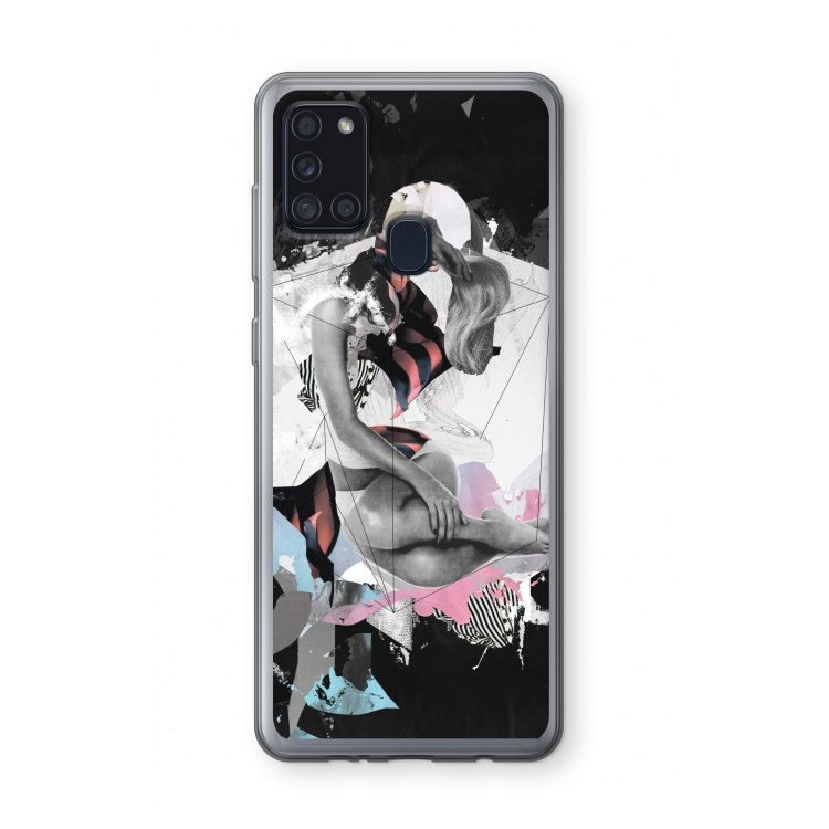 Camouflage de sommeil: Samsung Galaxy A21s Transparant Hoesje