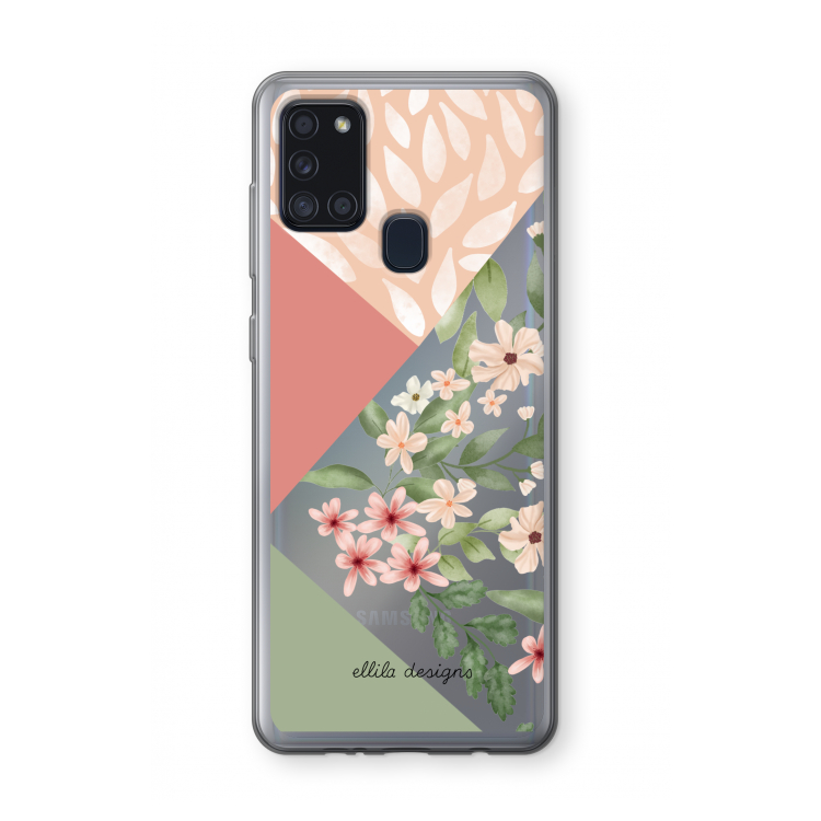Sweet heaven geometrics: Samsung Galaxy A21s Transparant Hoesje