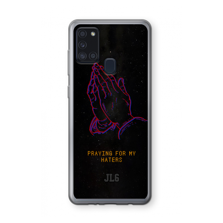 Praying For My Haters: Samsung Galaxy A21s Transparant Hoesje