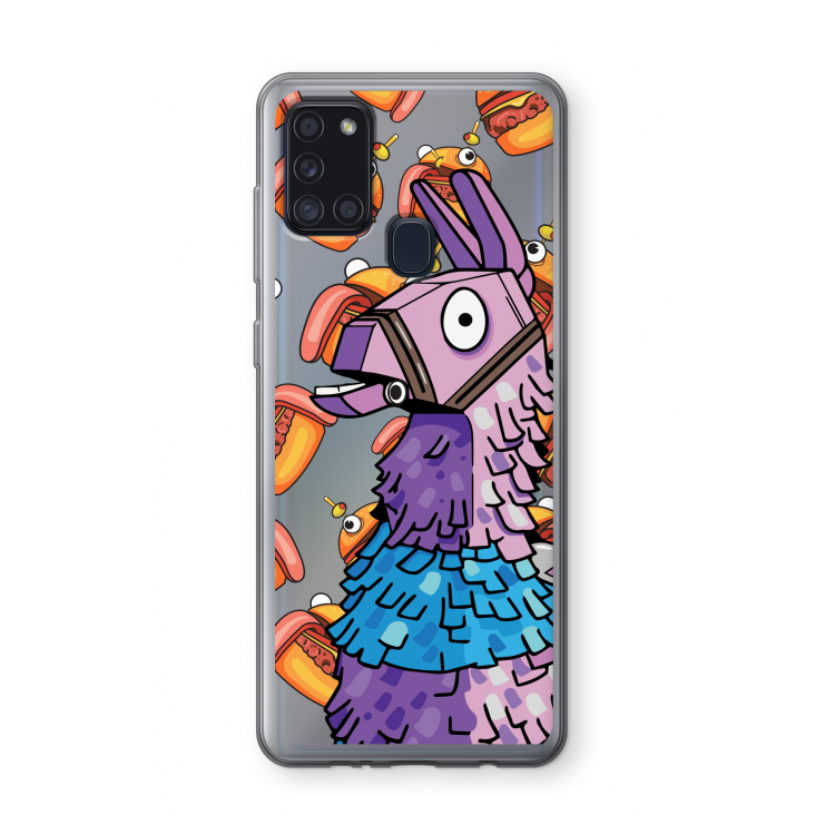 Loot Burger: Samsung Galaxy A21s Transparant Hoesje