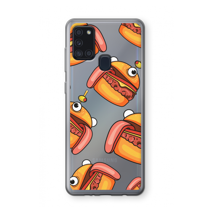 Hamburger: Samsung Galaxy A21s Transparant Hoesje