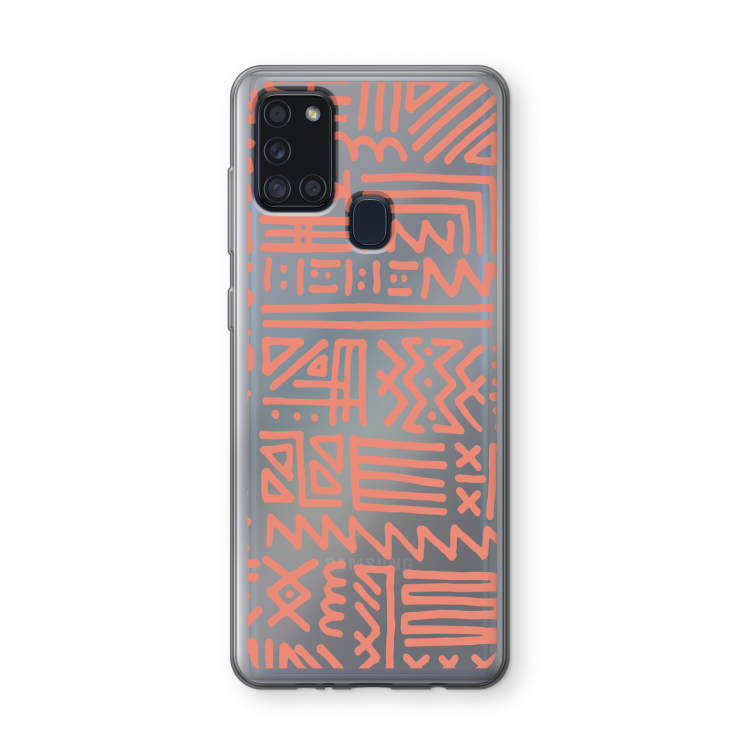 Marrakech Pink: Samsung Galaxy A21s Transparant Hoesje