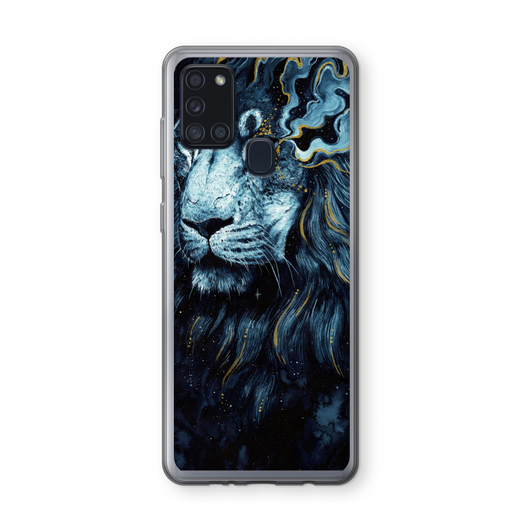 Darkness Lion: Samsung Galaxy A21s Transparant Hoesje