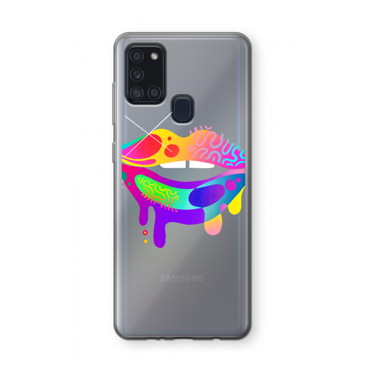 Lip Palette: Samsung Galaxy A21s Transparant Hoesje