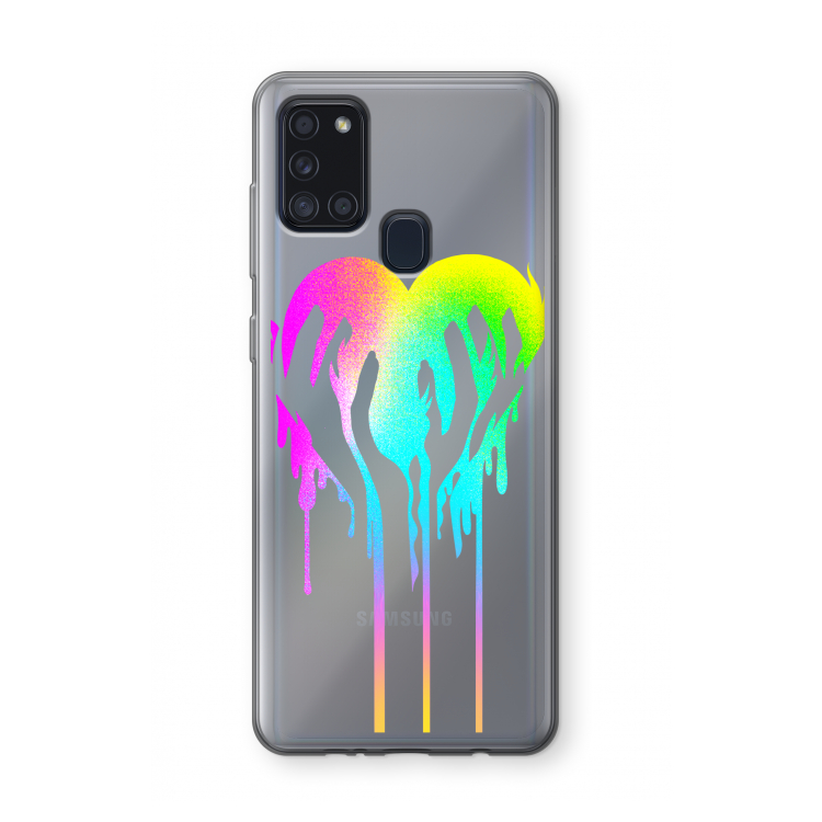 Hold My Heart: Samsung Galaxy A21s Transparant Hoesje