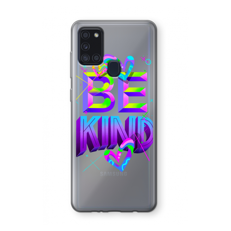Be Kind: Samsung Galaxy A21s Transparant Hoesje