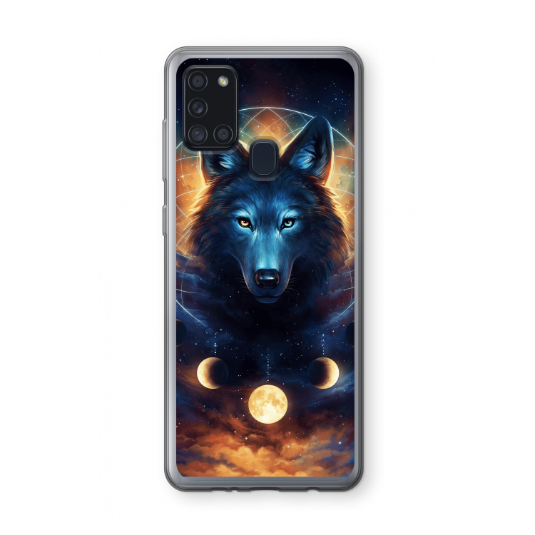 Wolf Dreamcatcher: Samsung Galaxy A21s Transparant Hoesje