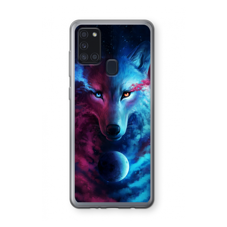 Where Light And Dark Meet: Samsung Galaxy A21s Transparant Hoesje