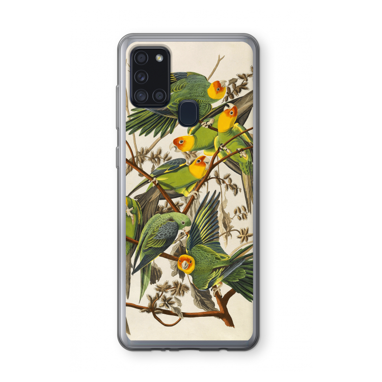 Carolinaparkiet: Samsung Galaxy A21s Transparant Hoesje