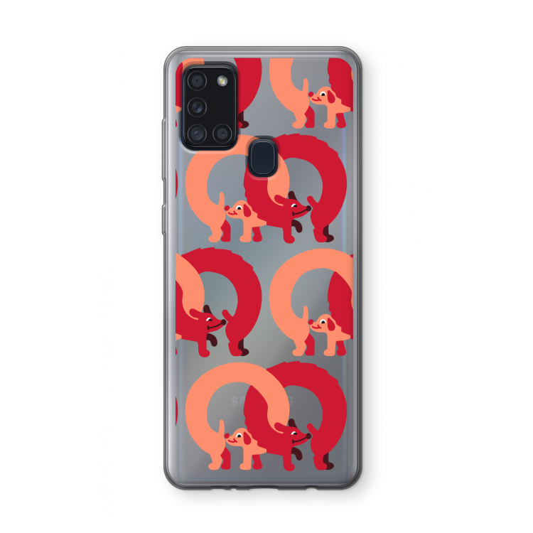 Dogs: Samsung Galaxy A21s Transparant Hoesje