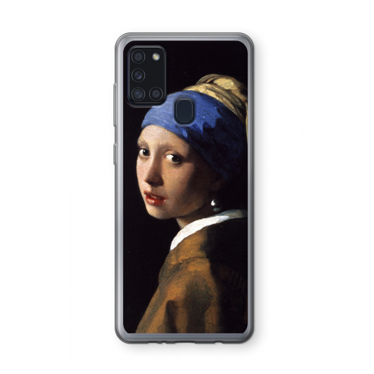The Pearl Earring: Samsung Galaxy A21s Transparant Hoesje