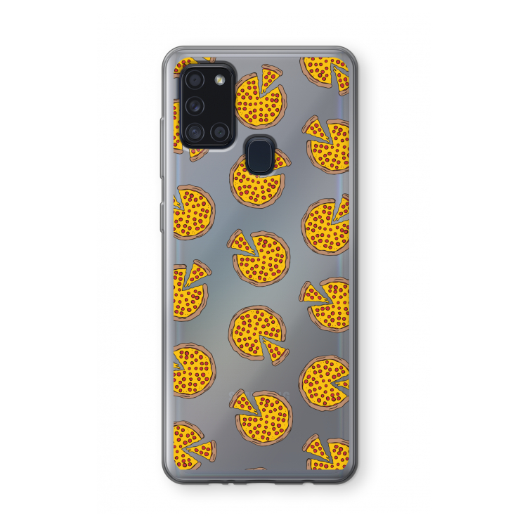 You Had Me At Pizza: Samsung Galaxy A21s Transparant Hoesje