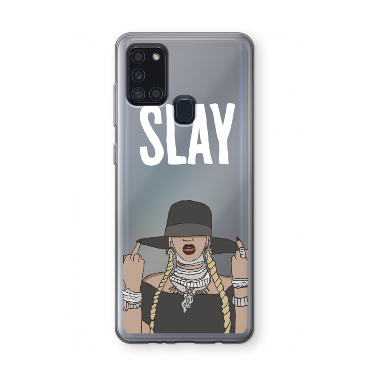 Slay All Day: Samsung Galaxy A21s Transparant Hoesje
