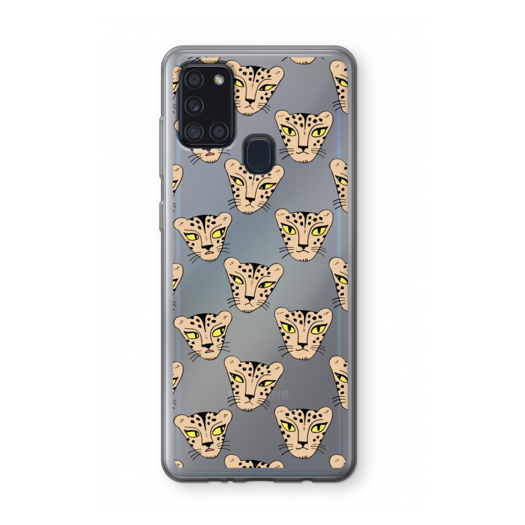 Tijger: Samsung Galaxy A21s Transparant Hoesje