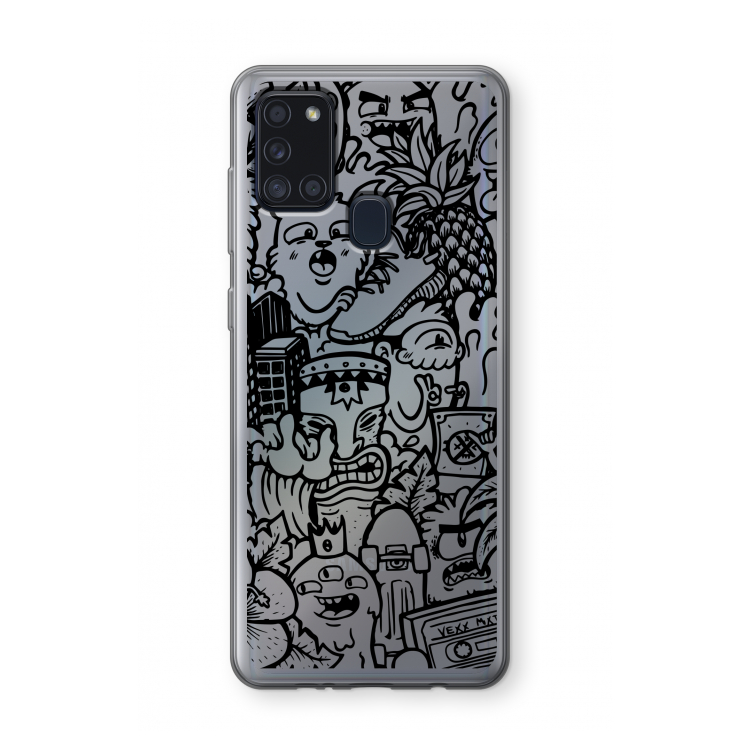 Vexx Black Mixtape: Samsung Galaxy A21s Transparant Hoesje