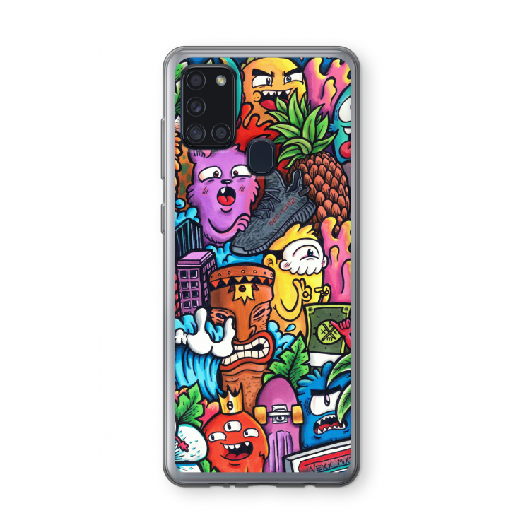 Vexx Mixtape: Samsung Galaxy A21s Transparant Hoesje