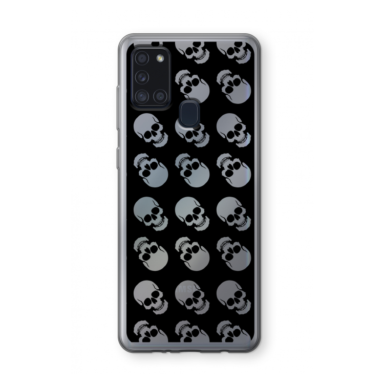 Musketon Skulls: Samsung Galaxy A21s Transparant Hoesje
