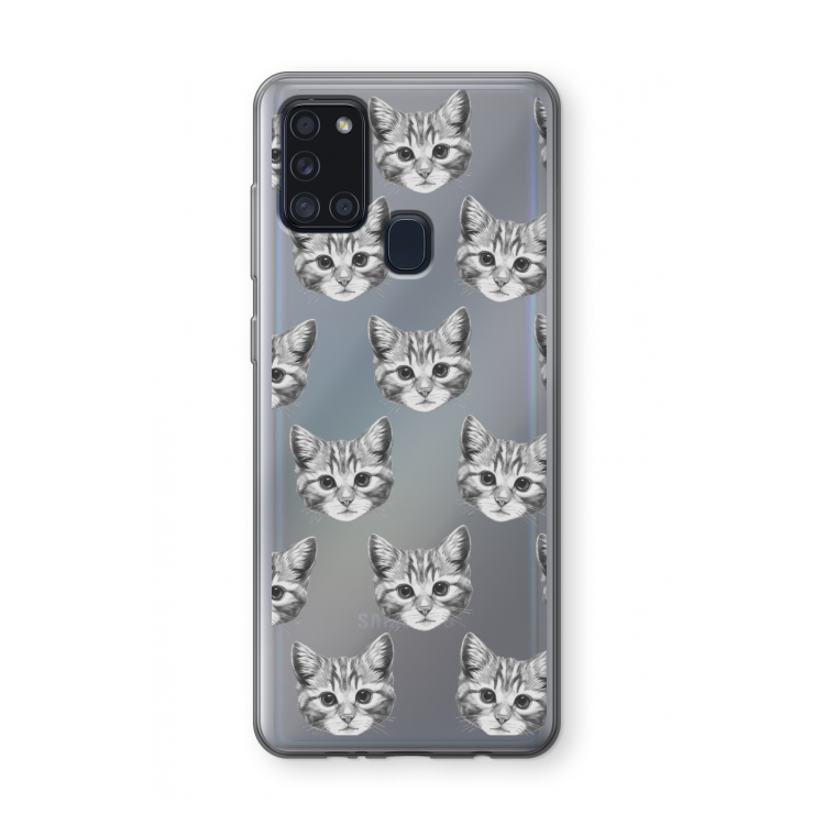 Kitten: Samsung Galaxy A21s Transparant Hoesje