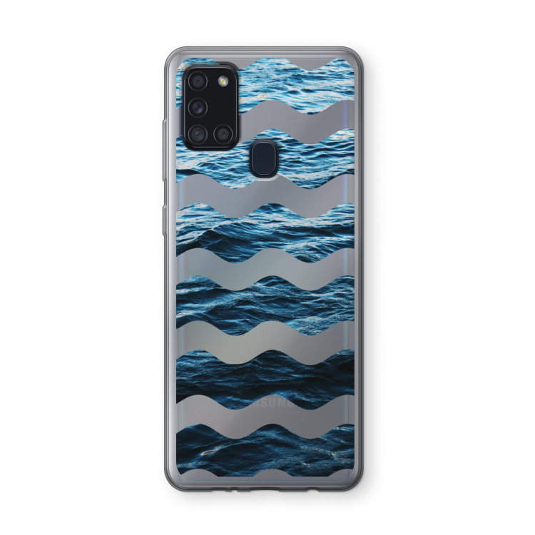 Oceaan: Samsung Galaxy A21s Transparant Hoesje