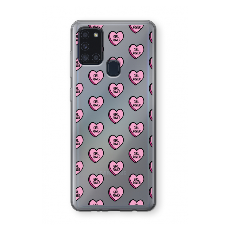 GIRL POWER: Samsung Galaxy A21s Transparant Hoesje