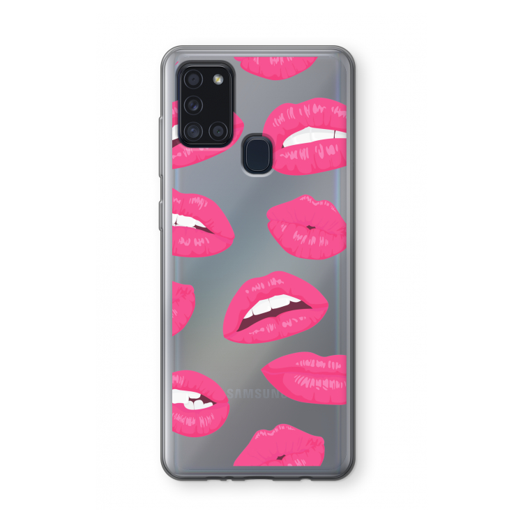 Bite my lip: Samsung Galaxy A21s Transparant Hoesje