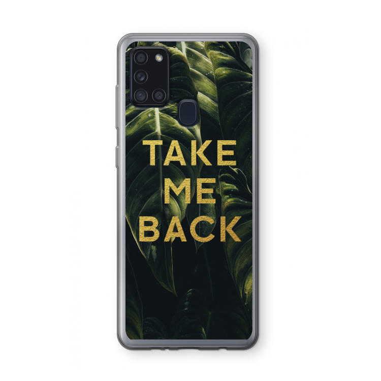 Take me back: Samsung Galaxy A21s Transparant Hoesje