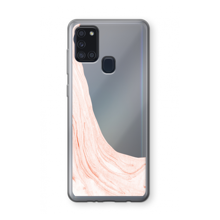 Peach bath: Samsung Galaxy A21s Transparant Hoesje