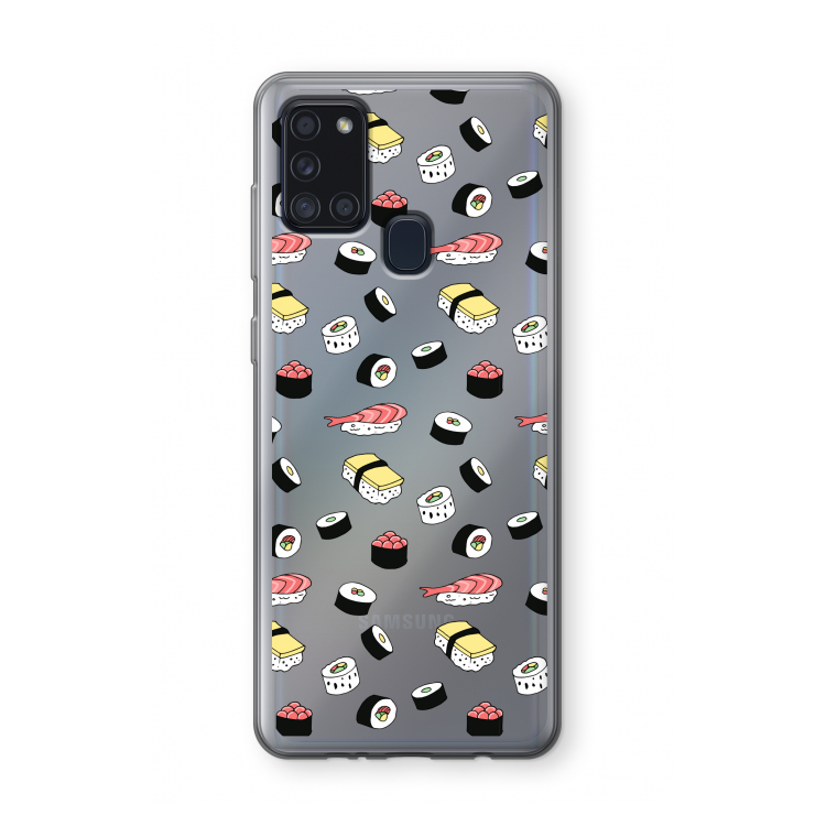 Sushi time: Samsung Galaxy A21s Transparant Hoesje