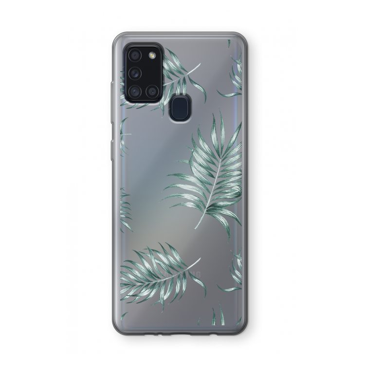 Simple leaves: Samsung Galaxy A21s Transparant Hoesje