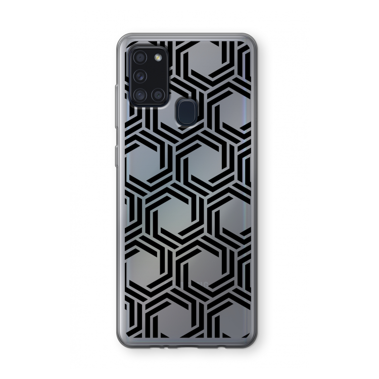 Geometrisch patroon: Samsung Galaxy A21s Transparant Hoesje