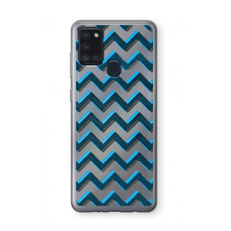 Onderbroken lijn: Samsung Galaxy A21s Transparant Hoesje