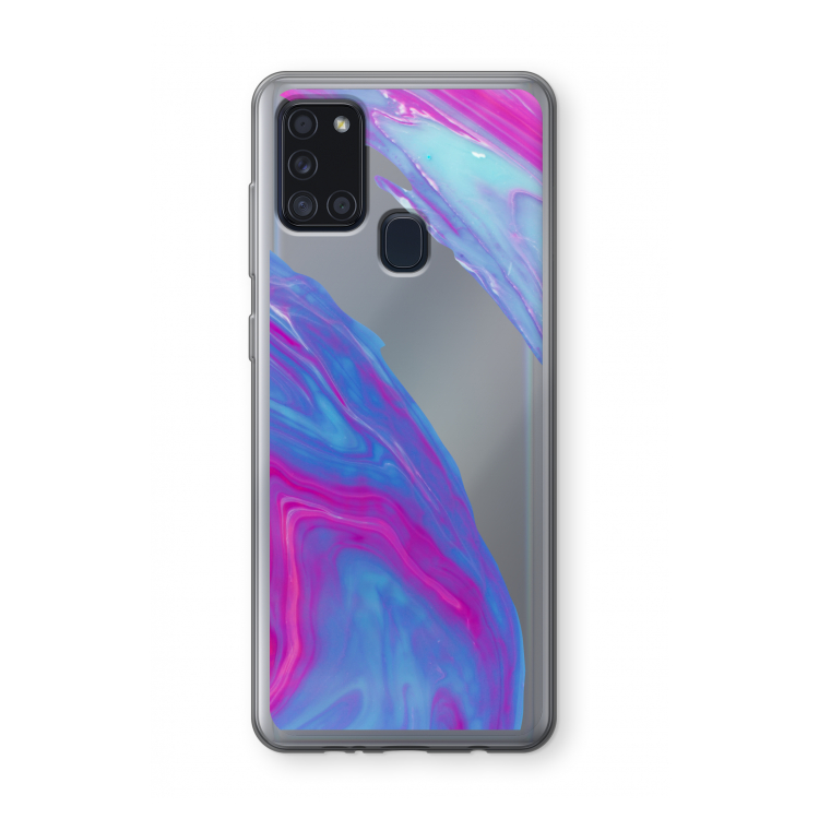 Zweverige regenboog: Samsung Galaxy A21s Transparant Hoesje