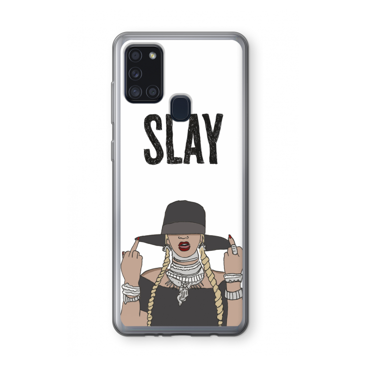 Slay All Day: Samsung Galaxy A21s Transparant Hoesje