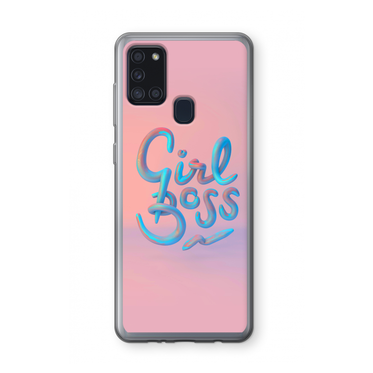 Girl boss: Samsung Galaxy A21s Transparant Hoesje