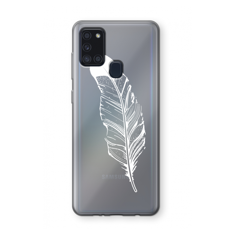 Pluim: Samsung Galaxy A21s Transparant Hoesje