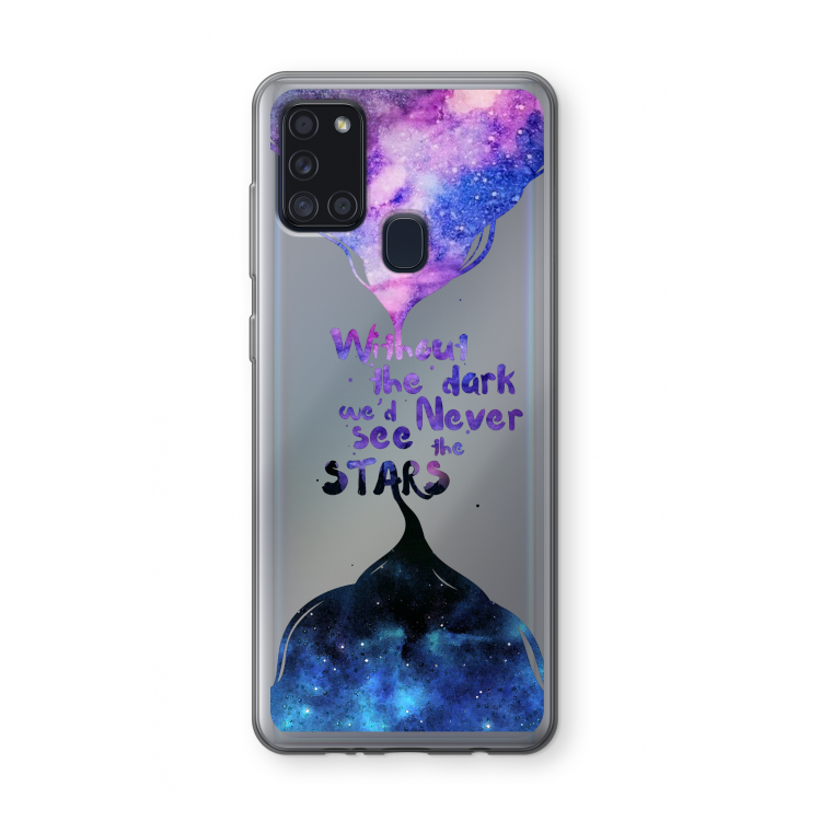 Stars quote: Samsung Galaxy A21s Transparant Hoesje