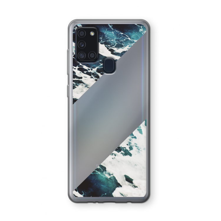 Golven: Samsung Galaxy A21s Transparant Hoesje