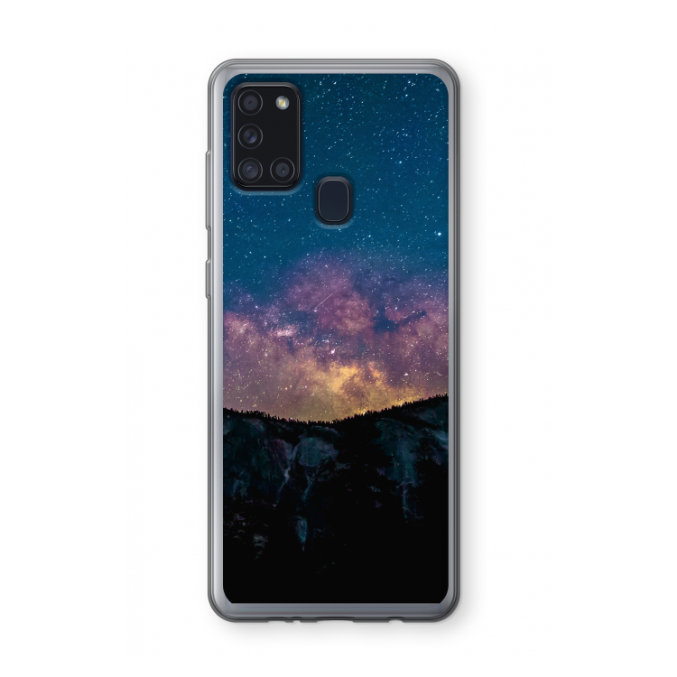 Travel to space: Samsung Galaxy A21s Transparant Hoesje