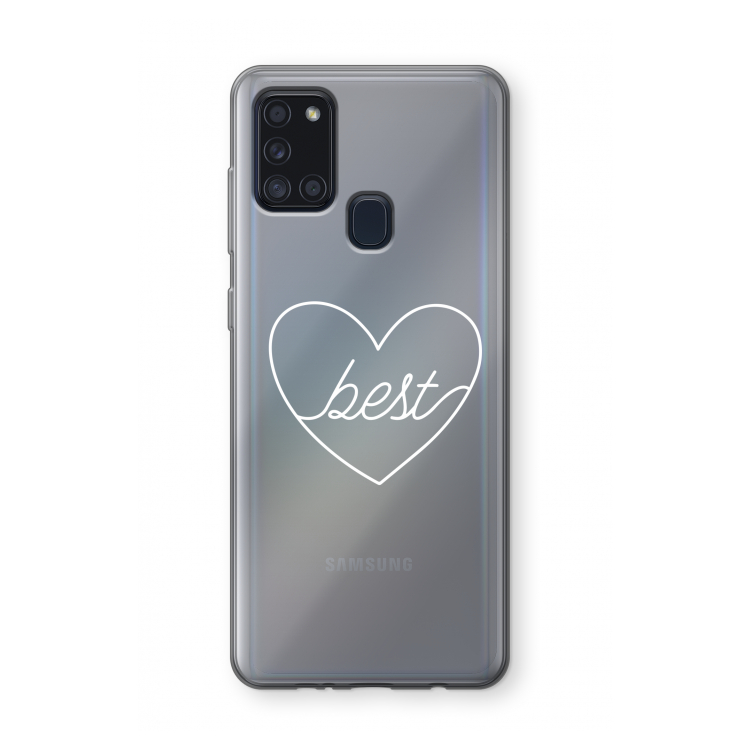 Best heart pastel: Samsung Galaxy A21s Transparant Hoesje