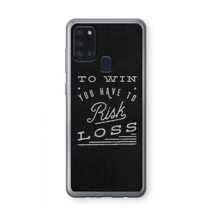 Risk loss: Samsung Galaxy A21s Transparant Hoesje