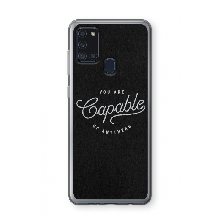 Capable: Samsung Galaxy A21s Transparant Hoesje