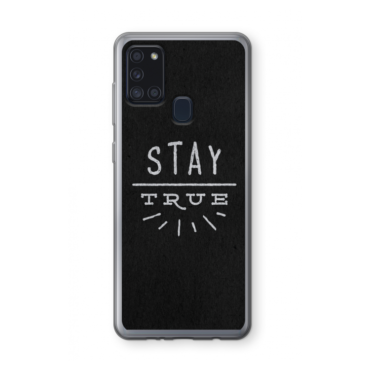 Stay true: Samsung Galaxy A21s Transparant Hoesje