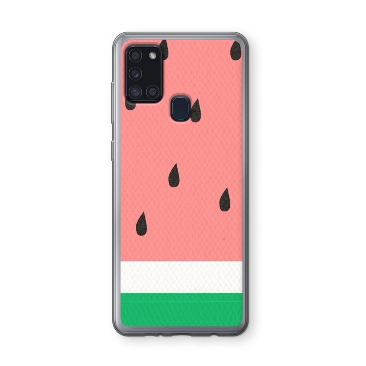 Watermeloen: Samsung Galaxy A21s Transparant Hoesje