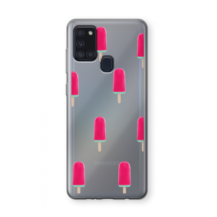 Waterijsje: Samsung Galaxy A21s Transparant Hoesje
